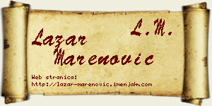 Lazar Marenović vizit kartica